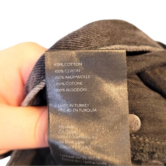 Free People Charcoal Grey Distressed Raw Hem Jeans - Picture 7 of 8